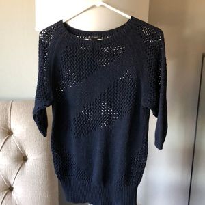 *SOLD* Ann Taylor navy tunic sweater